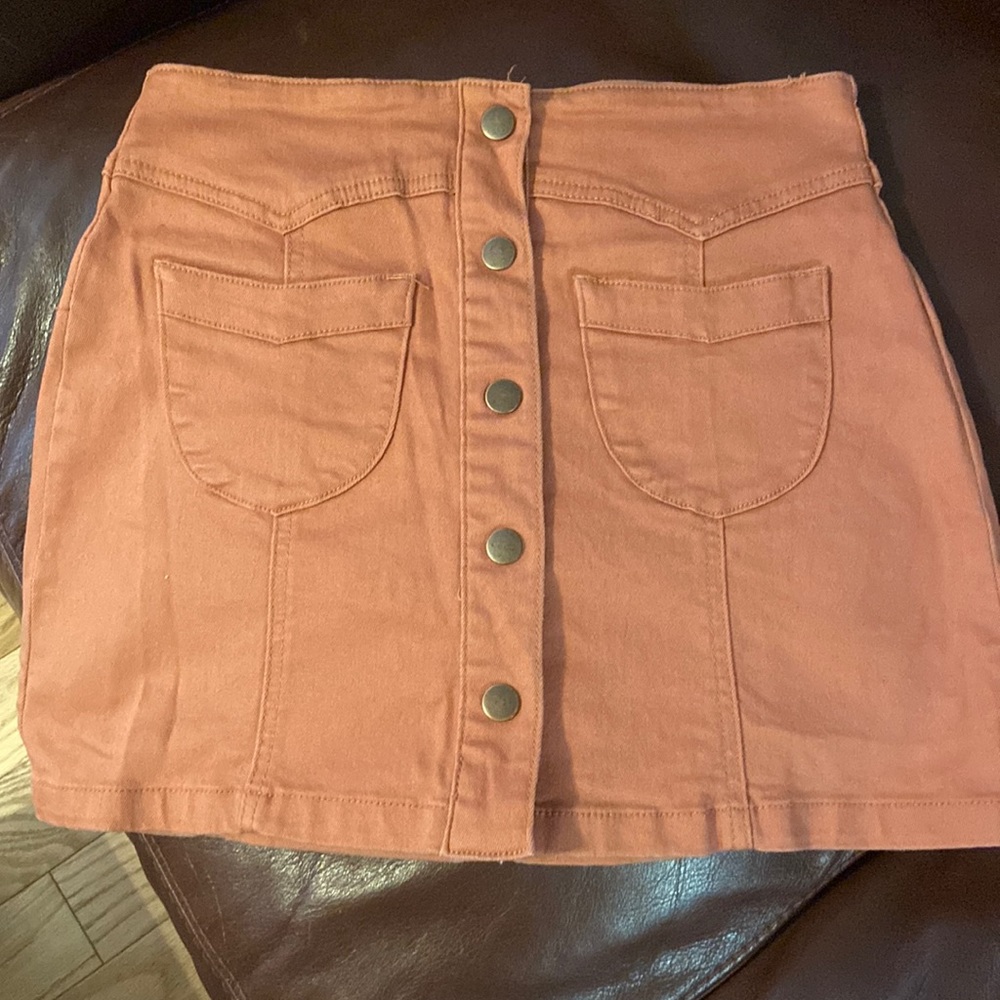 Forever 21 denim skirt US27 pink